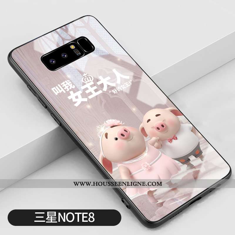 Coque Samsung Galaxy Note 8 Personnalité Créatif Rose Petit Silicone Étui Téléphone Portable