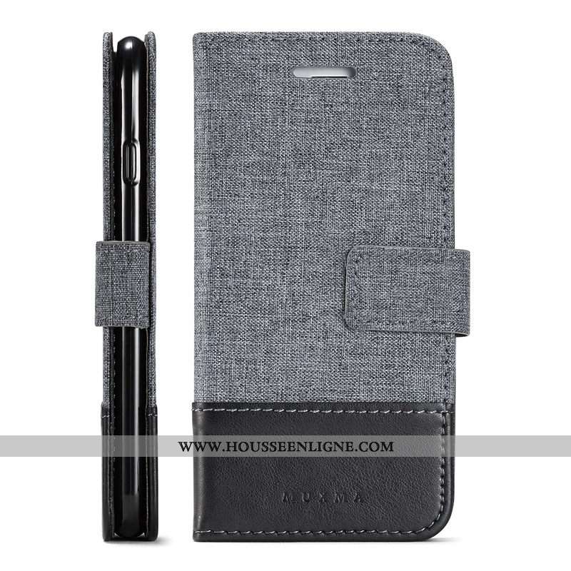 Coque Samsung Galaxy Note 8 Personnalité Cuir Étoile Étui Incassable Protection Gris