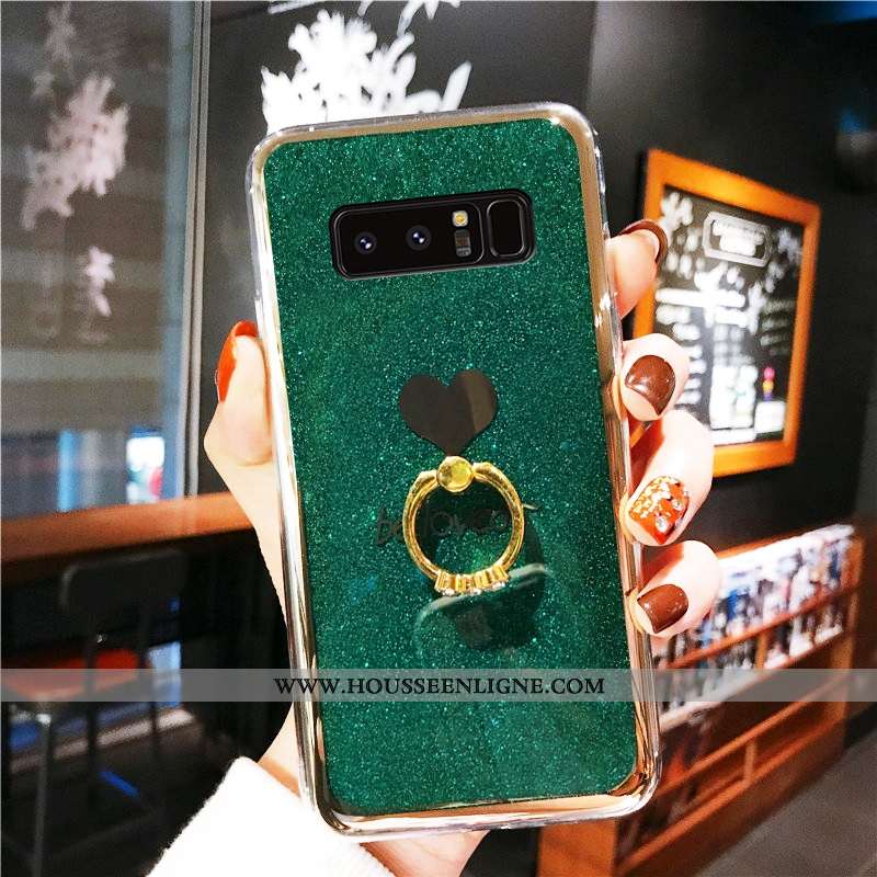Coque Samsung Galaxy Note 8 Protection Créatif Vert Étui Tendance Téléphone Portable Tout Compris Ve