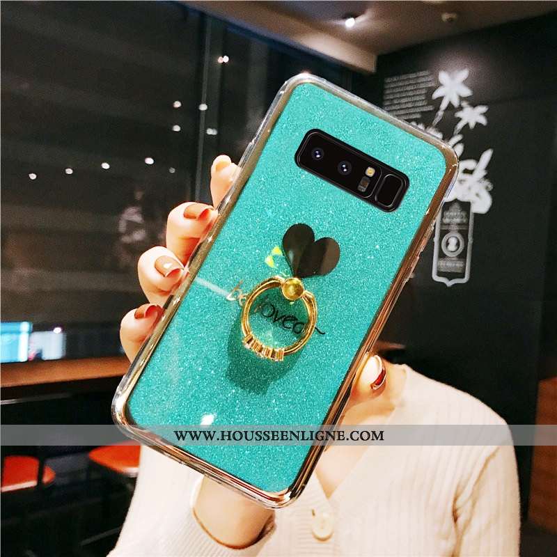 Coque Samsung Galaxy Note 8 Protection Créatif Vert Étui Tendance Téléphone Portable Tout Compris Ve