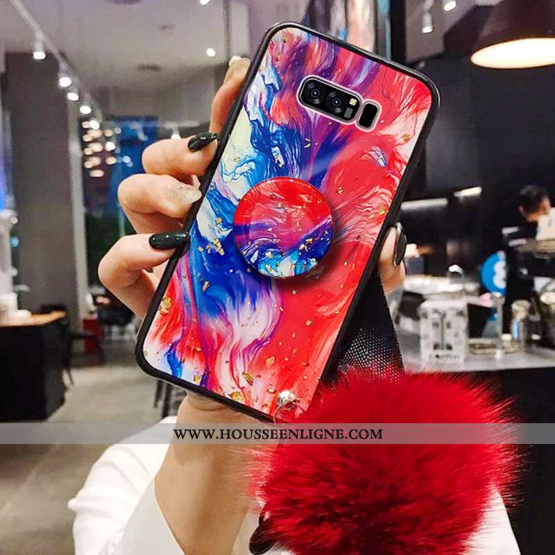 Coque Samsung Galaxy Note 8 Protection Fluide Doux Étoile Téléphone Portable Tout Compris Support Ét