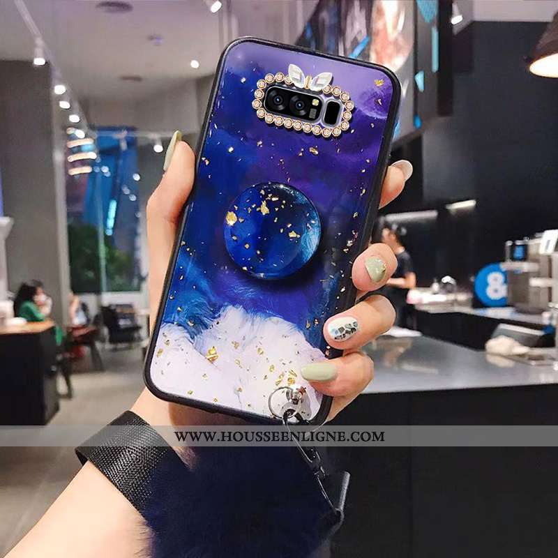 Coque Samsung Galaxy Note 8 Protection Fluide Doux Étoile Téléphone Portable Tout Compris Support Ét