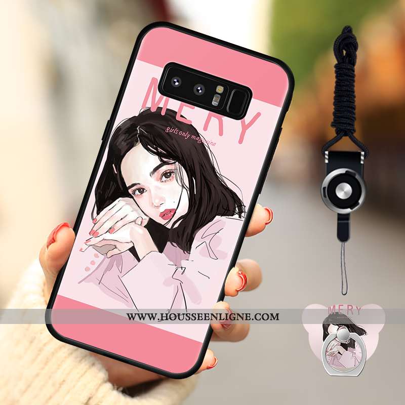 Coque Samsung Galaxy Note 8 Protection Incassable Étoile Téléphone Portable Rose Étui
