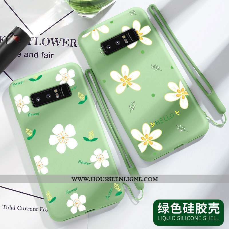 Coque Samsung Galaxy Note 8 Protection Personnalité Étoile Téléphone Portable Étui Net Rouge Fluide 