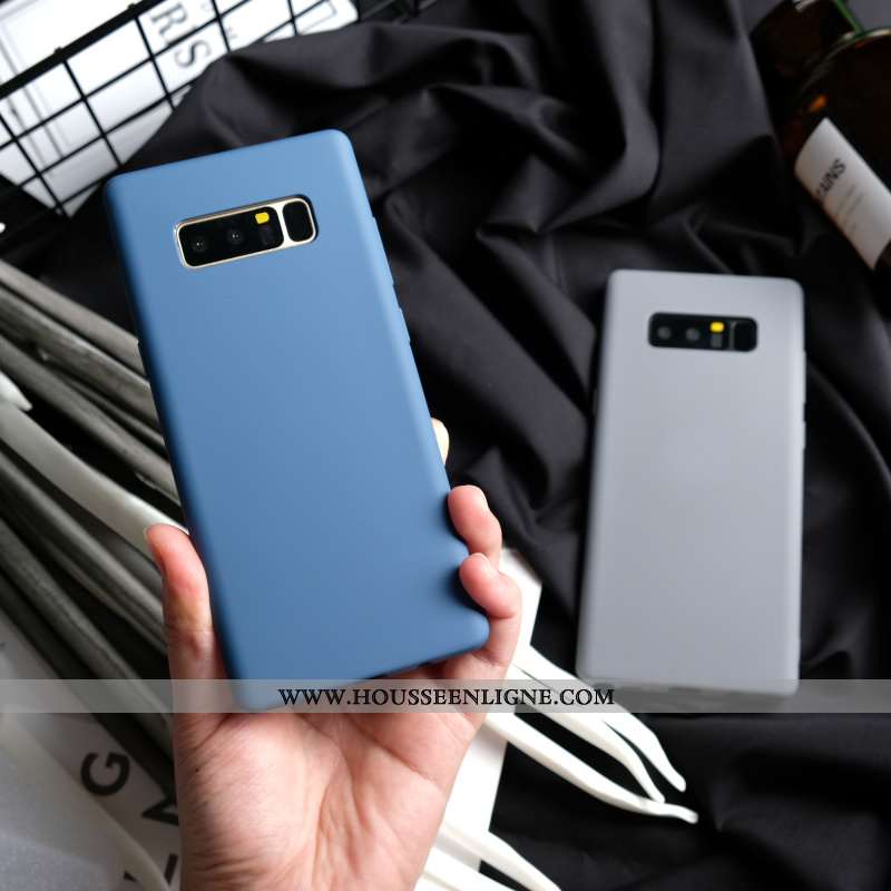 Coque Samsung Galaxy Note 8 Protection Personnalité Étui Bleu Fluide Doux Incassable