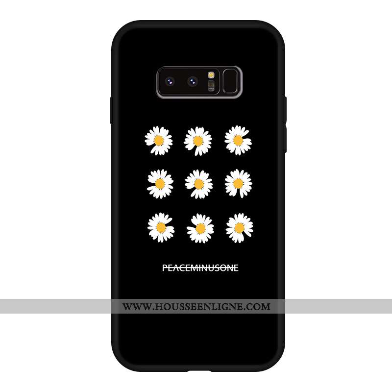 Coque Samsung Galaxy Note 8 Silicone Délavé En Daim Téléphone Portable Personnalité Noir Incassable