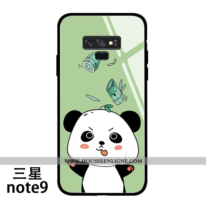 Coque Samsung Galaxy Note 9 Charmant Tendance Ours Net Rouge Étoile Personnalité Frais Verte