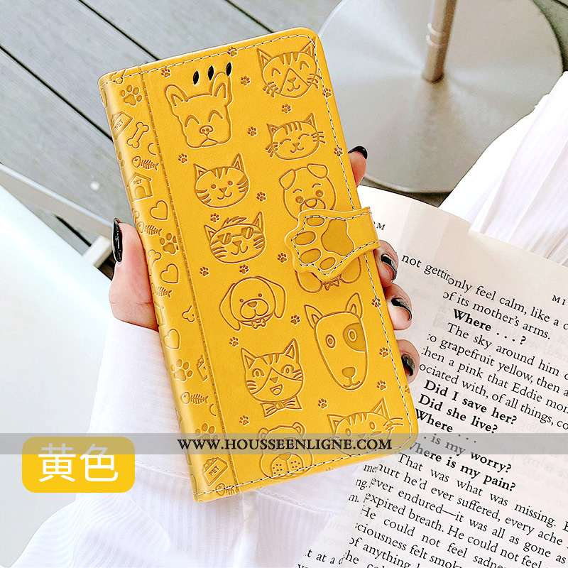 Coque Samsung Galaxy Note 9 Dessin Animé Tendance Chiens Étui Téléphone Portable Cuir Protection Ros