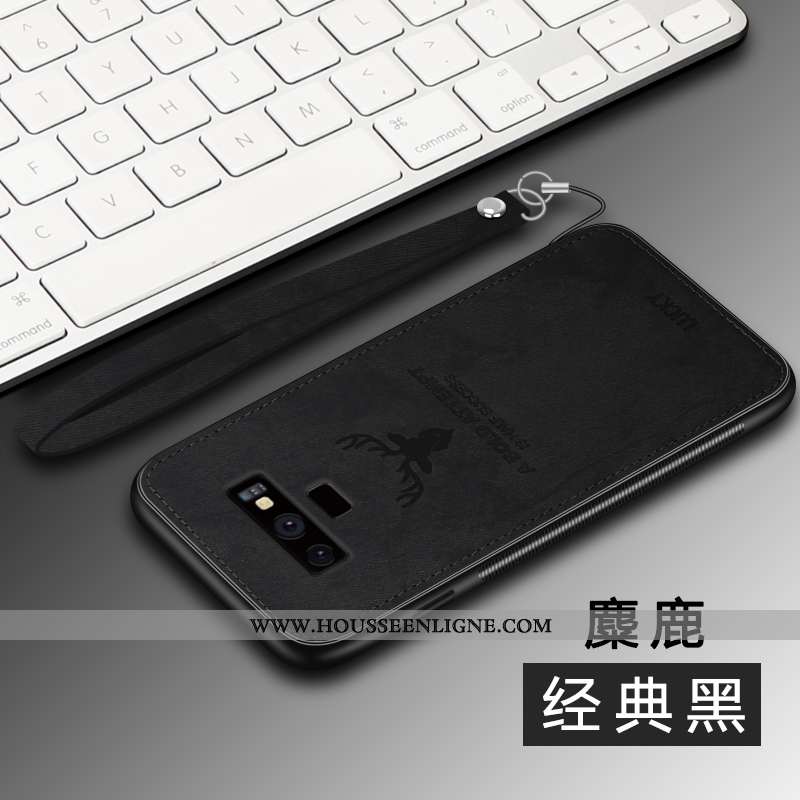 Coque Samsung Galaxy Note 9 Légère Modèle Fleurie Silicone Protection Étui Étoile Tissu Rouge