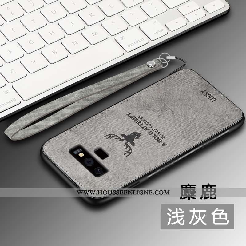 Coque Samsung Galaxy Note 9 Légère Modèle Fleurie Silicone Protection Étui Étoile Tissu Rouge