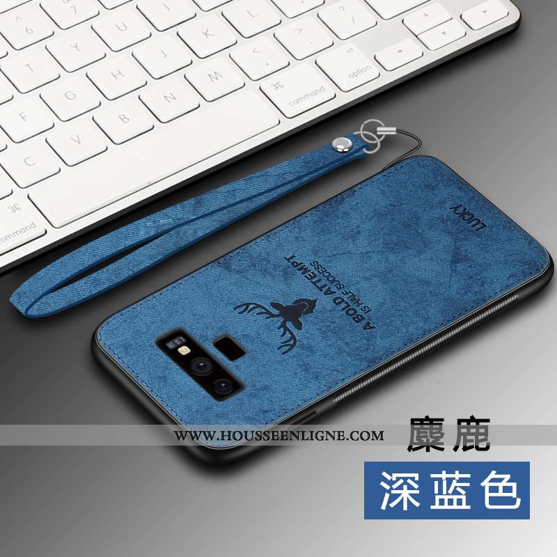 Coque Samsung Galaxy Note 9 Légère Modèle Fleurie Silicone Protection Étui Étoile Tissu Rouge