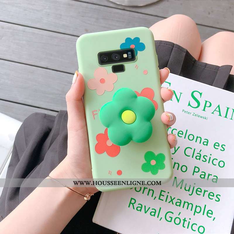 Coque Samsung Galaxy Note 9 Personnalité Dessin Animé Silicone Étui Étoile Vert Verte