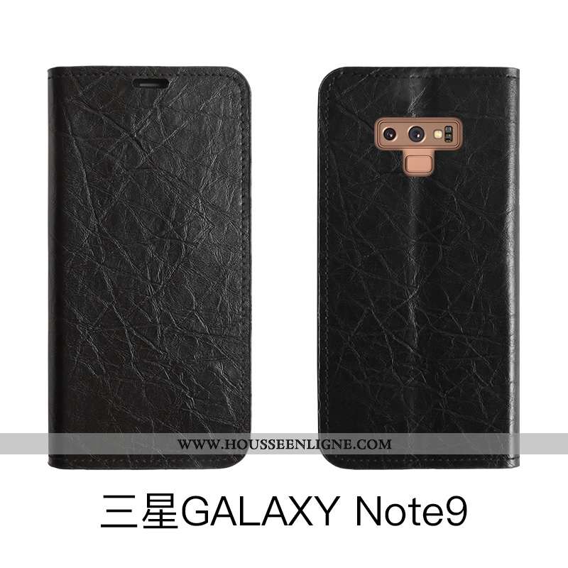 Coque Samsung Galaxy Note 9 Protection Cuir Simple Téléphone Portable Housse Étui Rouge