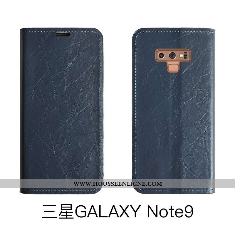 Coque Samsung Galaxy Note 9 Protection Cuir Simple Téléphone Portable Housse Étui Rouge