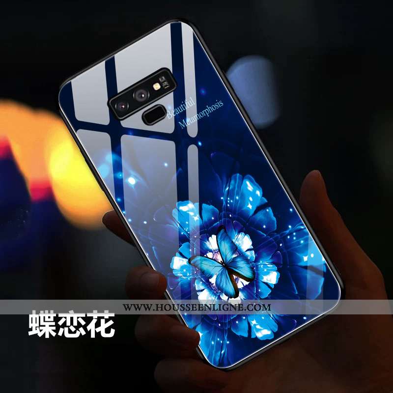 Coque Samsung Galaxy Note 9 Protection Verre Vent Personnalité Téléphone Portable Étoile Étui Rouge