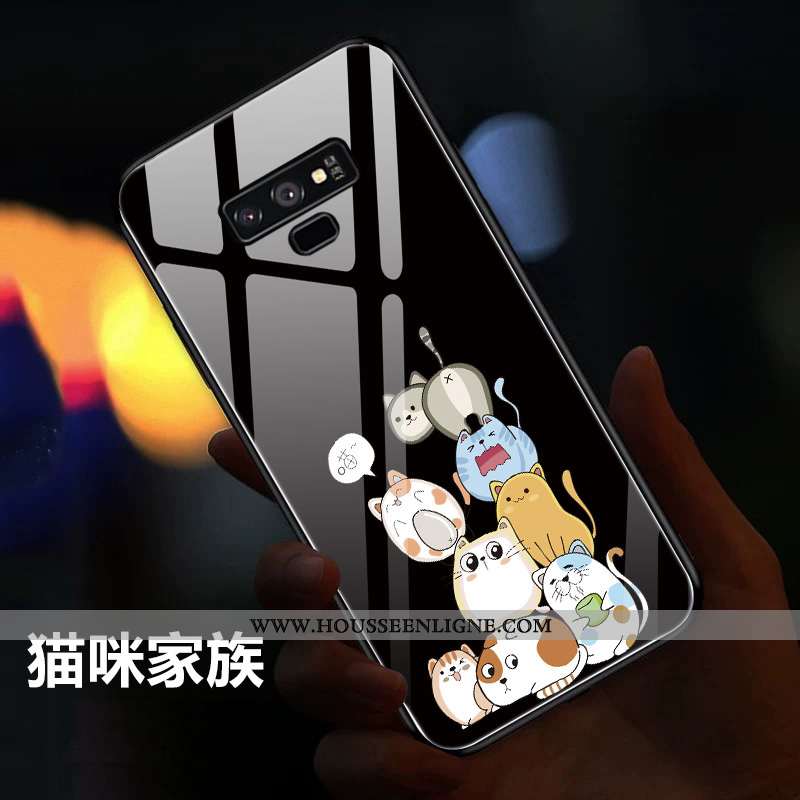 Coque Samsung Galaxy Note 9 Protection Verre Vent Personnalité Téléphone Portable Étoile Étui Rouge