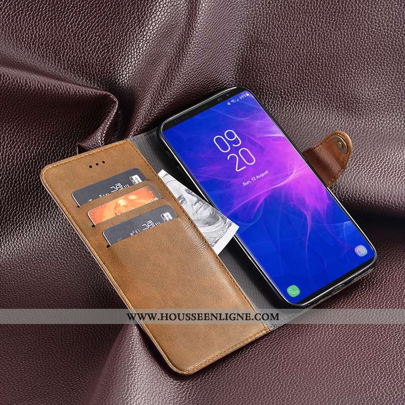 Coque Samsung Galaxy Note 9 Silicone Protection Bordure Téléphone Portable Clamshell Noir Vintage