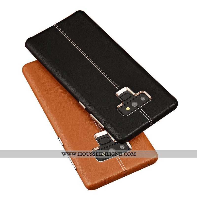 Coque Samsung Galaxy Note 9 Tendance Légère Ultra Net Rouge Téléphone Portable Tout Compris Cuir Noi