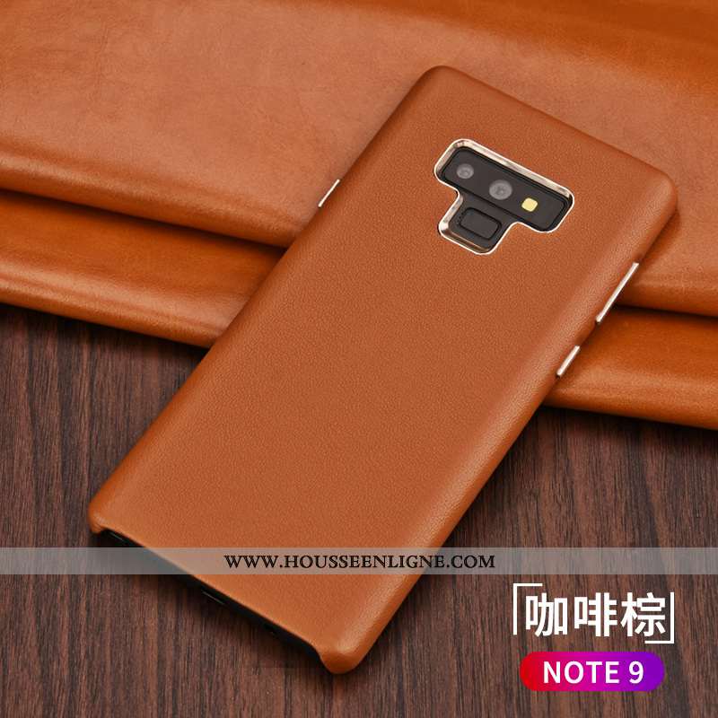 Coque Samsung Galaxy Note 9 Tendance Légère Ultra Net Rouge Téléphone Portable Tout Compris Cuir Noi