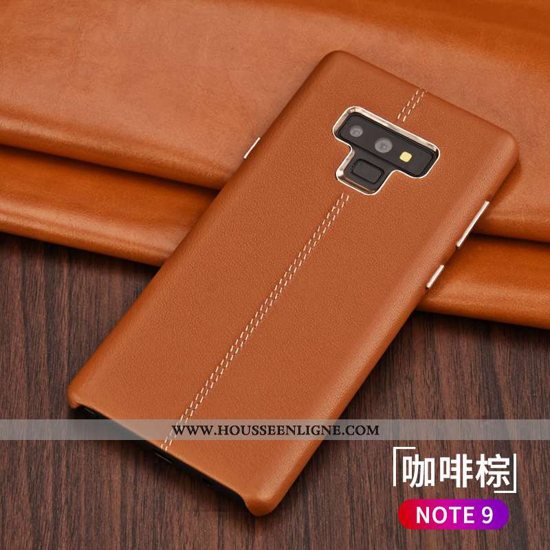 Coque Samsung Galaxy Note 9 Tendance Légère Ultra Net Rouge Téléphone Portable Tout Compris Cuir Noi