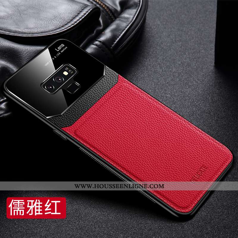 Coque Samsung Galaxy Note 9 Ultra Légère Protection Tempérer Téléphone Portable Délavé En Daim Net R