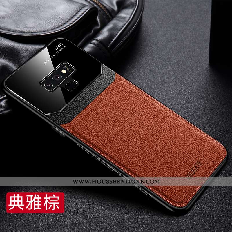 Coque Samsung Galaxy Note 9 Ultra Légère Protection Tempérer Téléphone Portable Délavé En Daim Net R