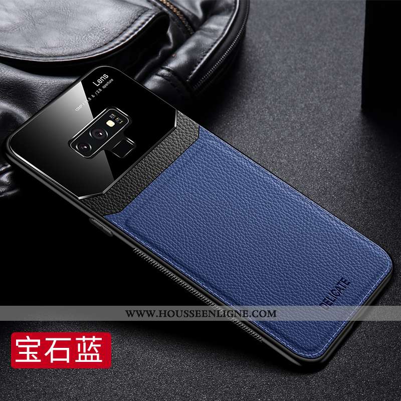 Coque Samsung Galaxy Note 9 Ultra Légère Protection Tempérer Téléphone Portable Délavé En Daim Net R