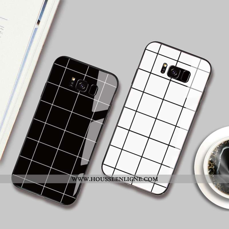 Coque Samsung Galaxy Note 9 Verre Personnalité Vent Étoile Rouge Silicone Blanche