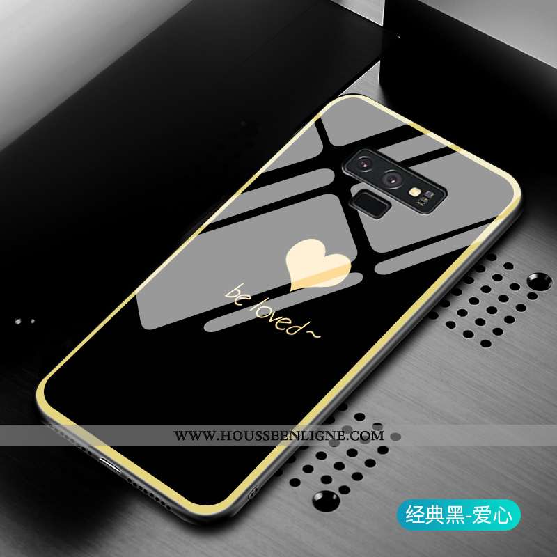 Coque Samsung Galaxy Note 9 Verre Tendance Protection Tout Compris Vert Étoile Mode Verte