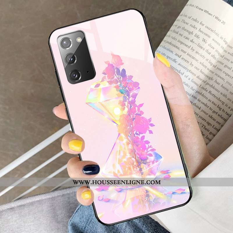 Coque Samsung Galaxy Note20 Dessin Animé Protection Verre Frais Rêver Modèle Bleu