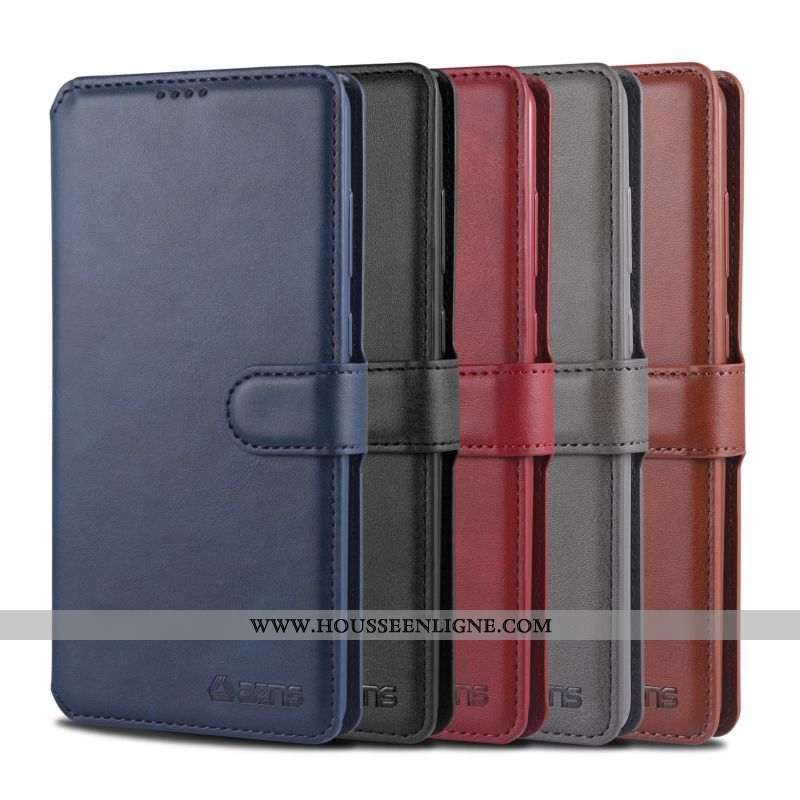 Coque Samsung Galaxy Note20 Fluide Doux Protection Boucle Magnétique Carte Nouveau Téléphone Portabl
