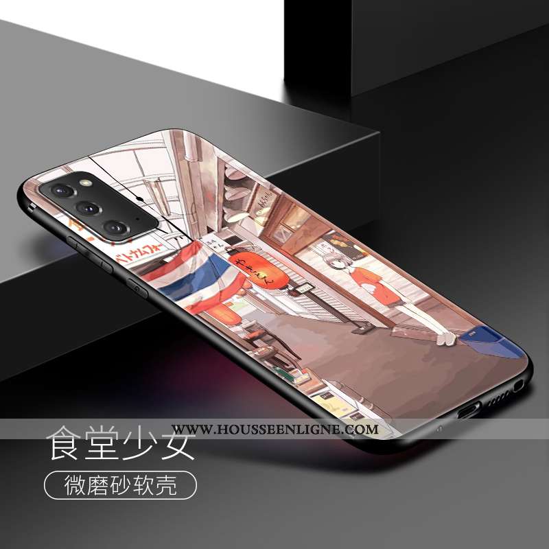 Coque Samsung Galaxy Note20 Silicone Délavé En Daim Cœur Fluide Doux Frais Étoile Bleu