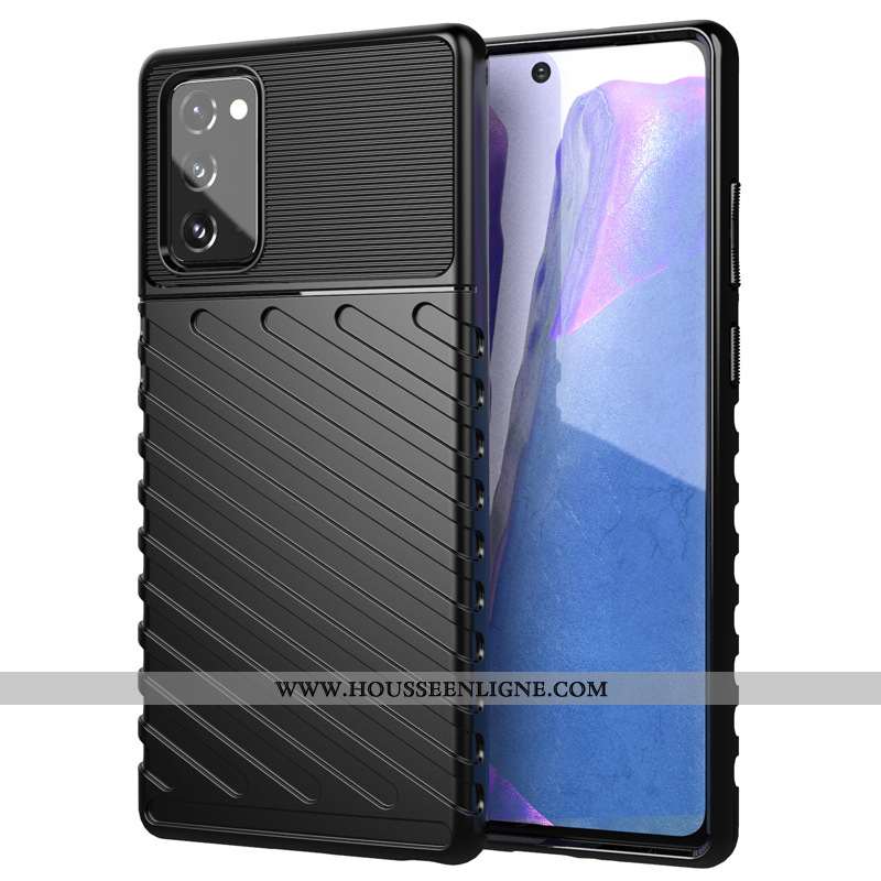 Coque Samsung Galaxy Note20 Silicone Étoile Noir Incassable Téléphone Portable