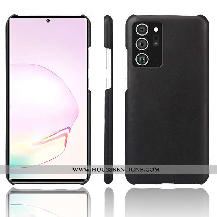 Coque Samsung Galaxy Note20 Ultra Créatif Cuir Incassable Personnalité Téléphone Portable Étoile Gri
