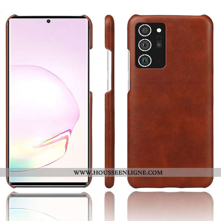 Coque Samsung Galaxy Note20 Ultra Créatif Cuir Incassable Personnalité Téléphone Portable Étoile Gri