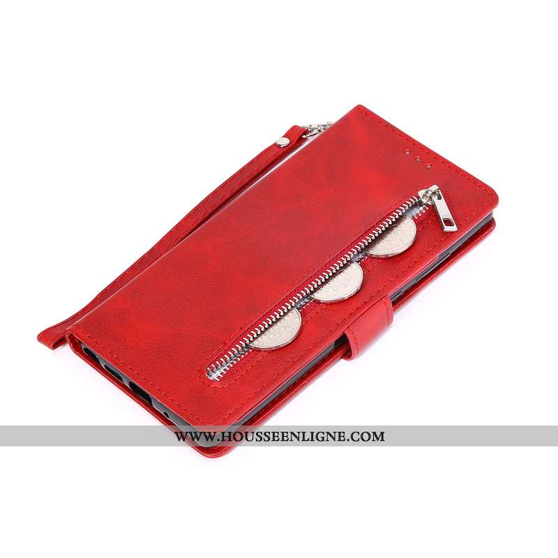 Coque Samsung Galaxy Note20 Ultra Cuir Étoile Téléphone Portable Étui Rouge