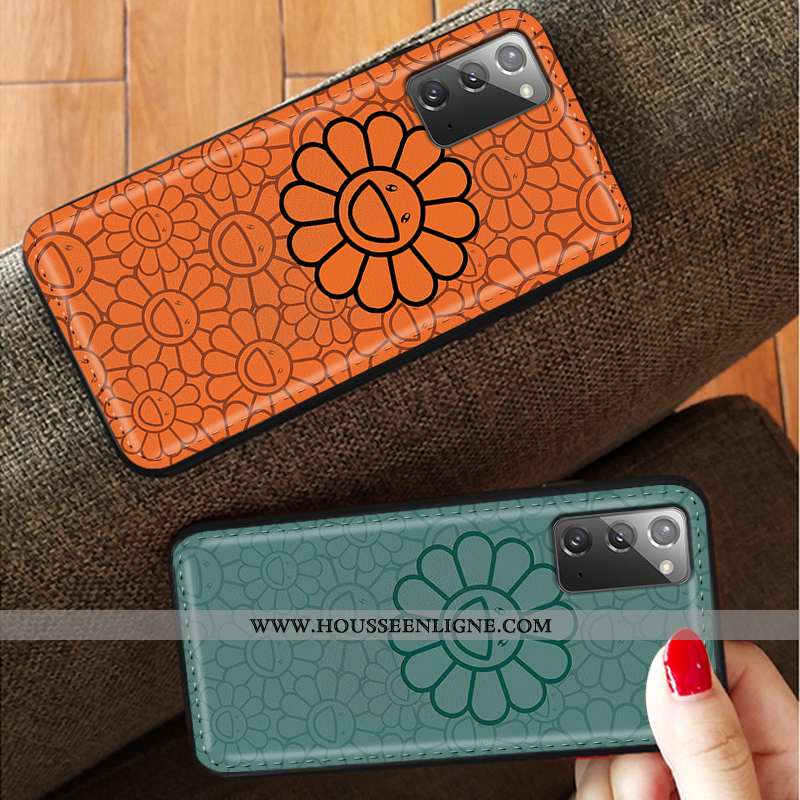 Coque Samsung Galaxy Note20 Ultra Dessin Animé Tendance Simple Vert Net Rouge Amoureux Verte