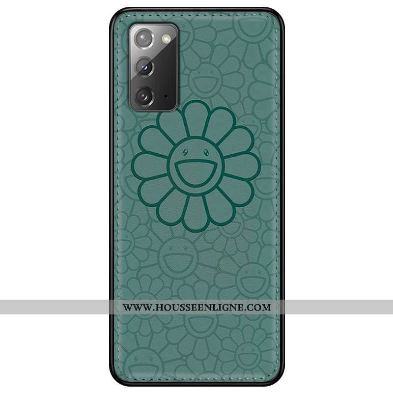 Coque Samsung Galaxy Note20 Ultra Dessin Animé Tendance Simple Vert Net Rouge Amoureux Verte