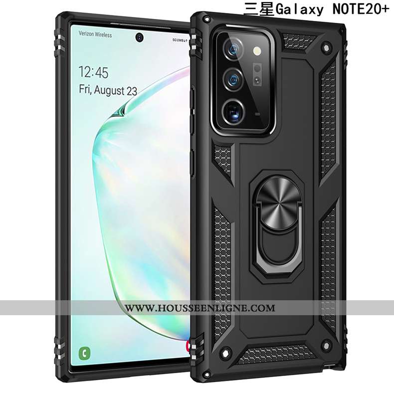 Coque Samsung Galaxy Note20 Ultra Fluide Doux Protection Téléphone Portable Gris Trois Défenses Magn