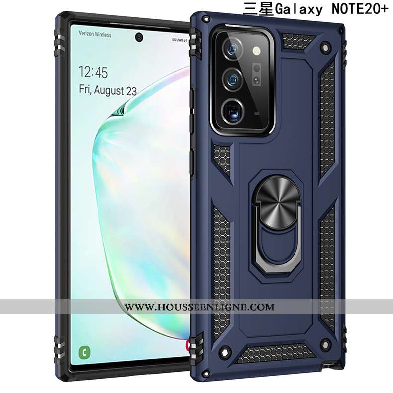 Coque Samsung Galaxy Note20 Ultra Fluide Doux Protection Téléphone Portable Gris Trois Défenses Magn