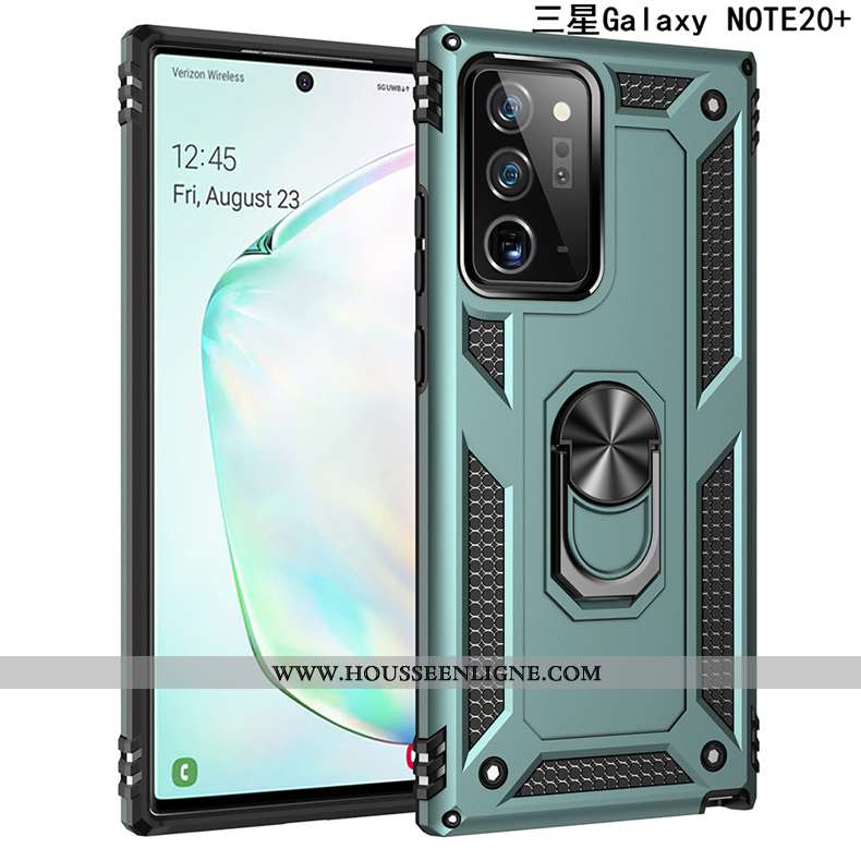 Coque Samsung Galaxy Note20 Ultra Fluide Doux Protection Téléphone Portable Gris Trois Défenses Magn