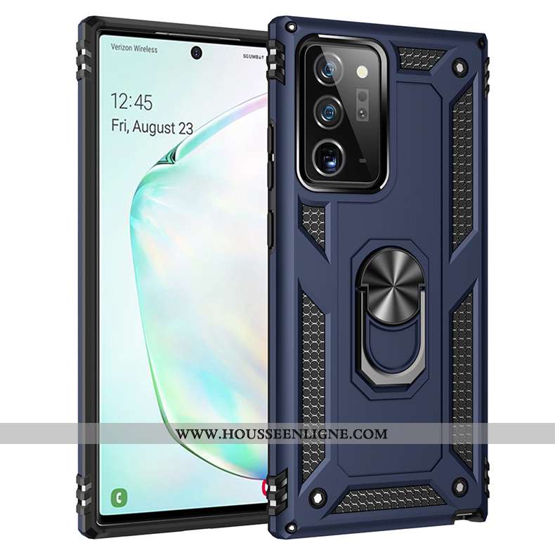 Coque Samsung Galaxy Note20 Ultra Fluide Doux Protection Téléphone Portable Gris Trois Défenses Magn