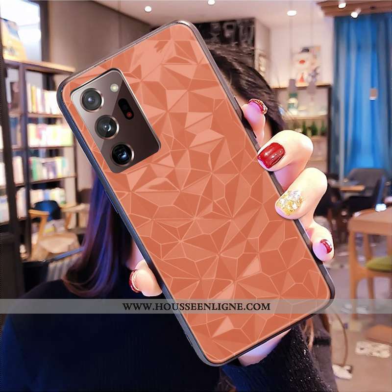 Coque Samsung Galaxy Note20 Ultra Modèle Fleurie Protection Simple Orange Tout Compris Losange