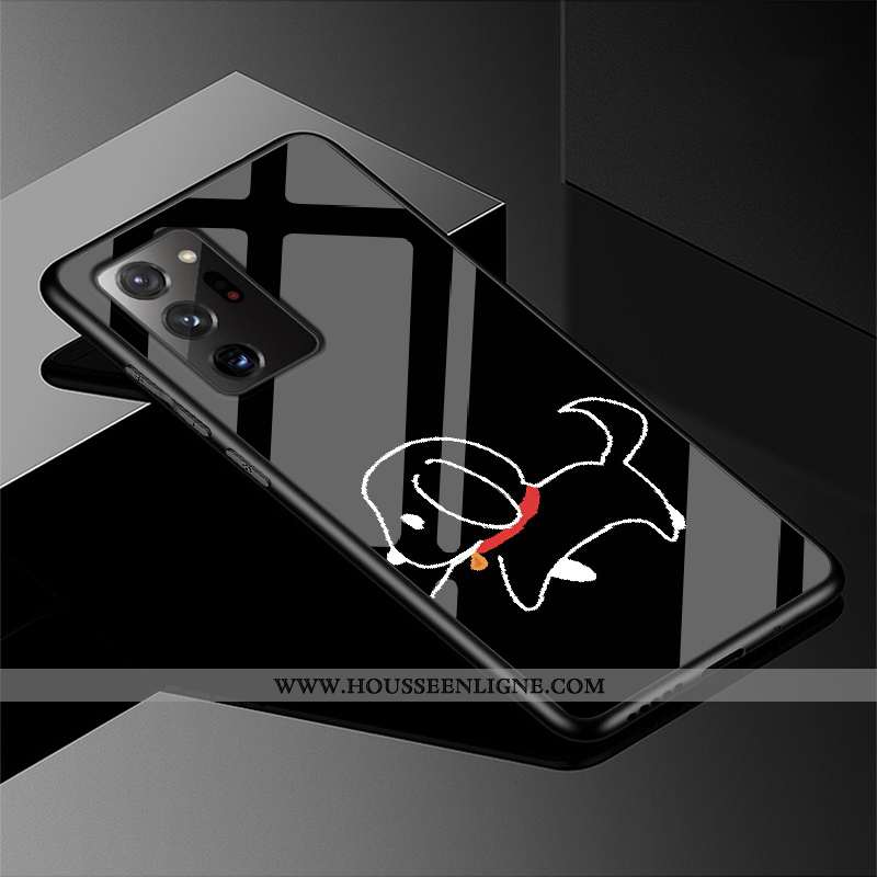 Coque Samsung Galaxy Note20 Ultra Verre Créatif Étui Téléphone Portable Protection Violet Incassable