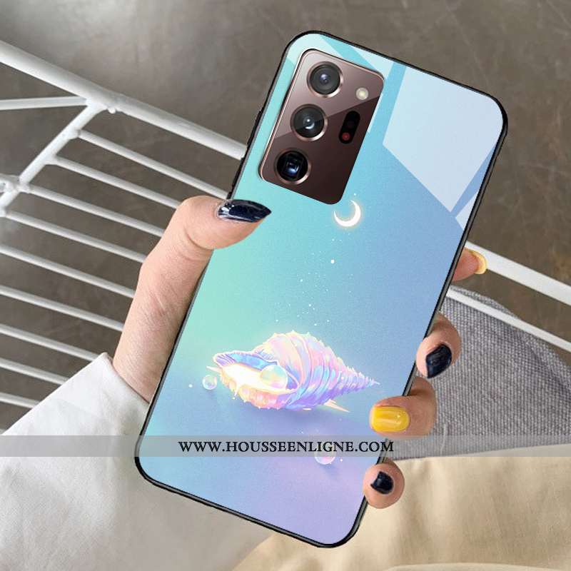 Coque Samsung Galaxy Note20 Ultra Verre Dessin Animé Rêver Modèle Protection Téléphone Portable Viol