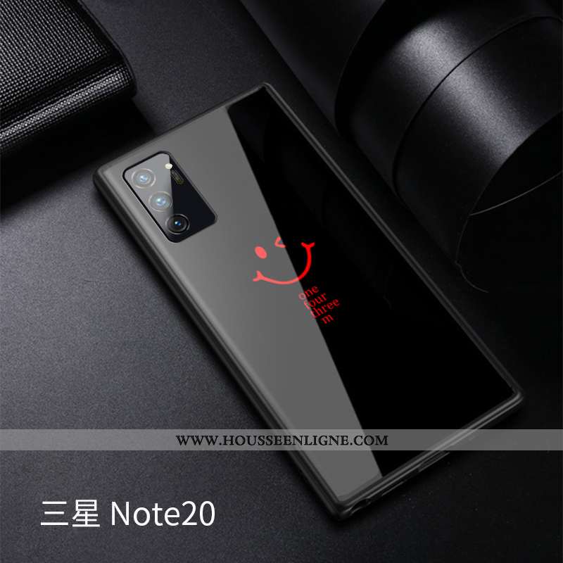 Coque Samsung Galaxy Note20 Verre Personnalité Tempérer Amoureux Blanc Étui Blanche