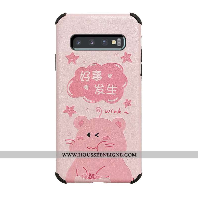 Coque Samsung Galaxy S10 Créatif Charmant Personnalité Membrane Modèle Fleurie Soie Mulberry Rose