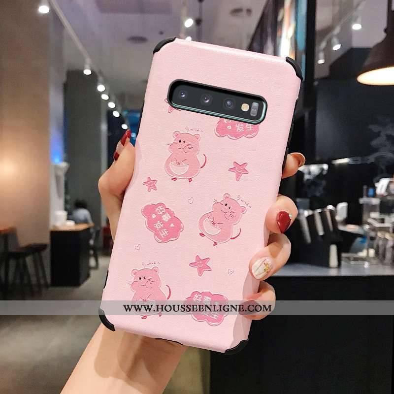 Coque Samsung Galaxy S10 Créatif Charmant Personnalité Membrane Modèle Fleurie Soie Mulberry Rose