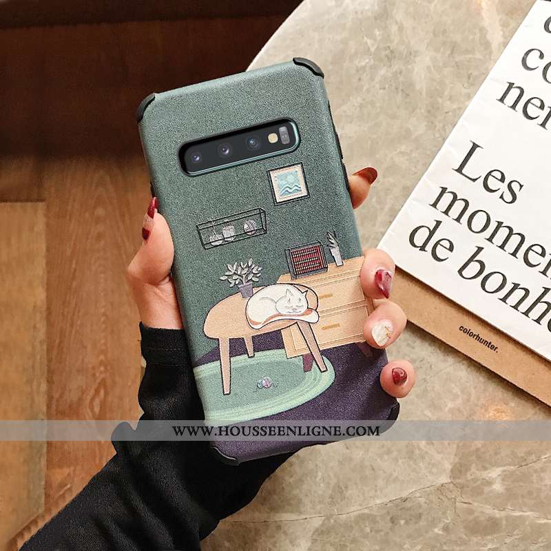 Coque Samsung Galaxy S10 Créatif Charmant Personnalité Membrane Modèle Fleurie Soie Mulberry Rose