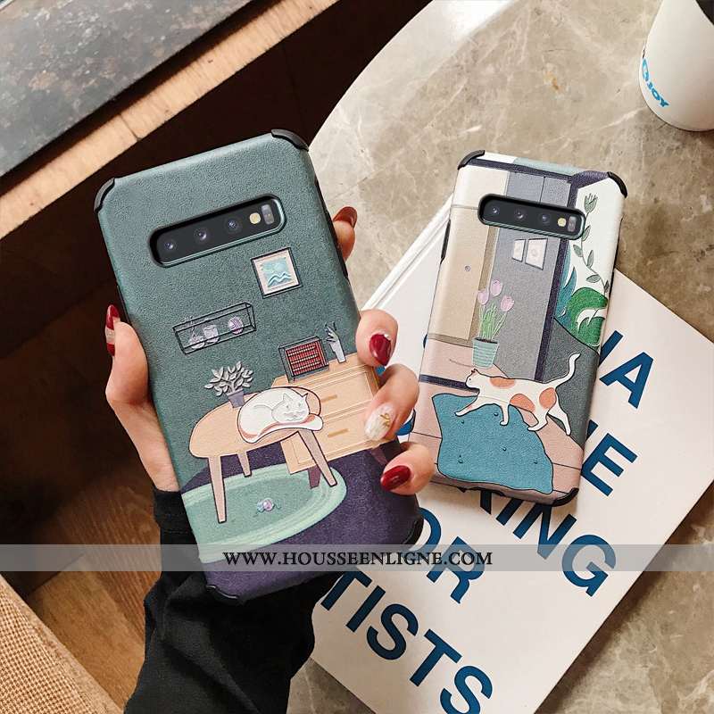 Coque Samsung Galaxy S10 Créatif Charmant Personnalité Membrane Modèle Fleurie Soie Mulberry Rose